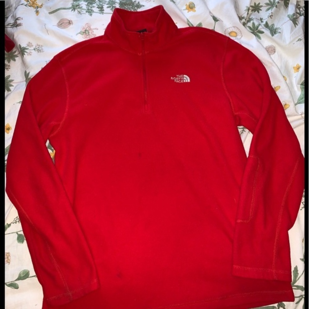 North face red pullover